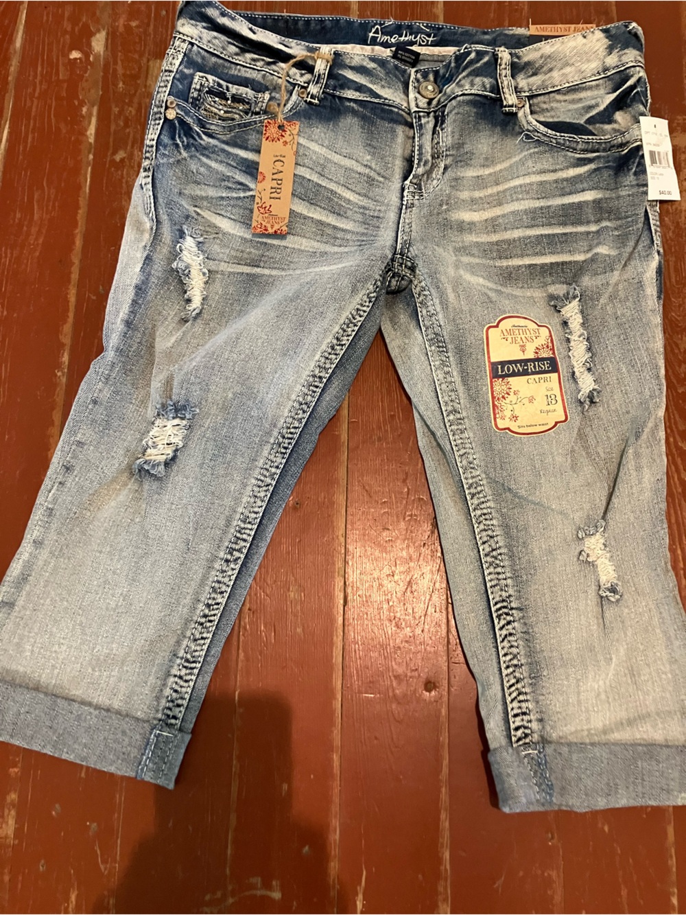 Amethyst Jeans Light Blue Distressed Skinny Jeans